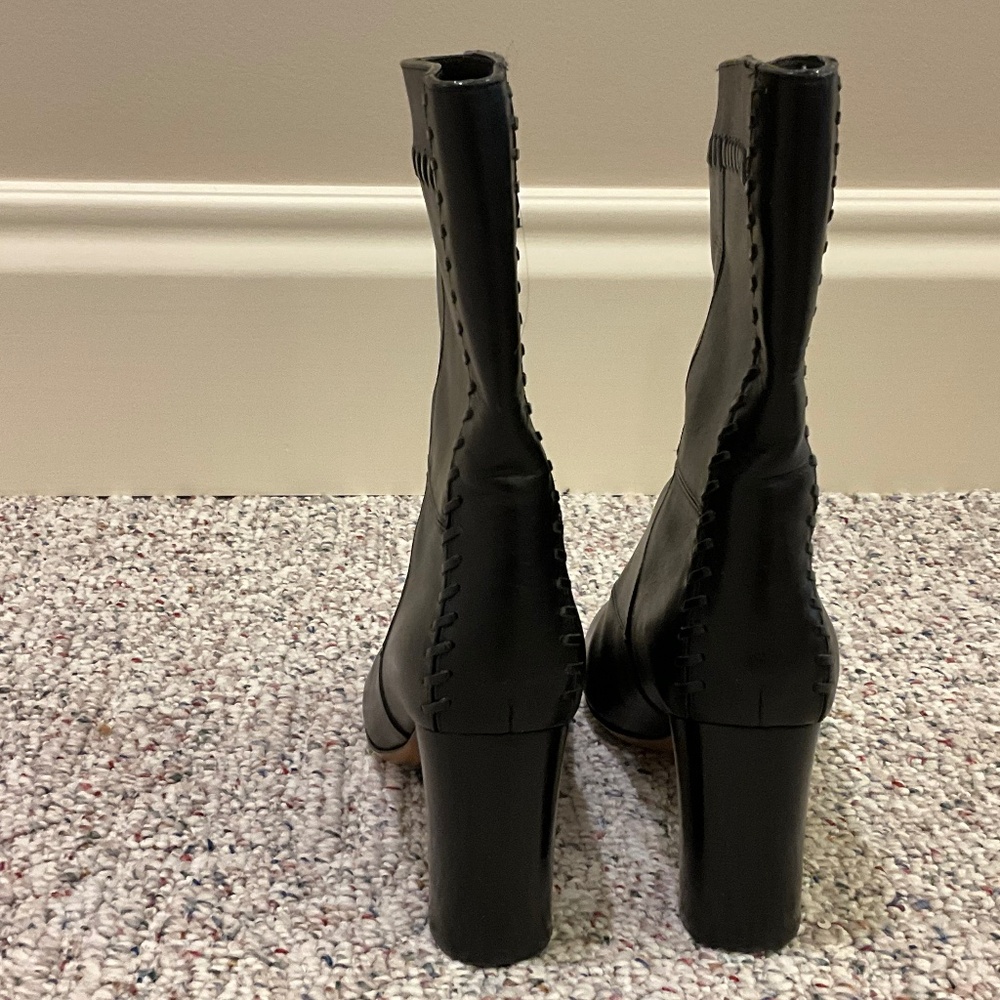 Chloe Black Leather Patchwork Boots - image 8